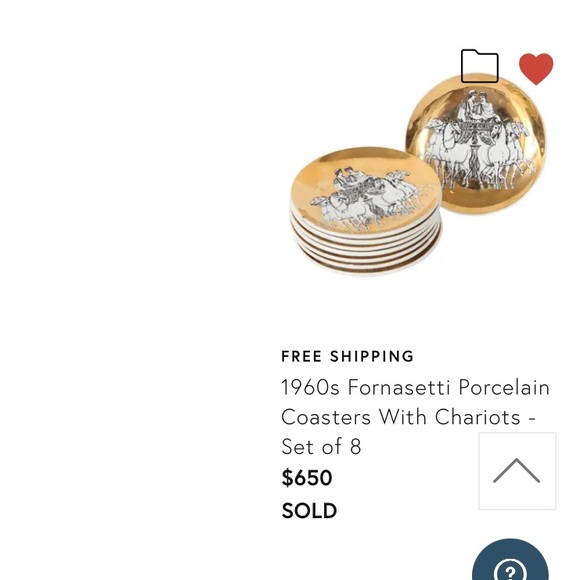 Authentic Fornasetti Mid-Century Coaster Set of 7 (Italy, 1960s) - Picture 2 of 9